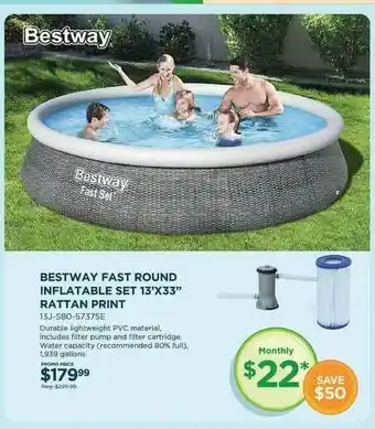 Bestway Fast Round Inflatable Set 13'x33