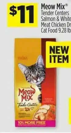 Dollar General Meow Mix Tender Centers Salmon & White Meat Chicken Fr Cat Food offer