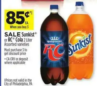 Dollar General Sunkist Or Rc Cola Assorted Varieties offer