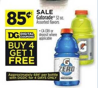 Dollar General Gatorade Assorted Flavors offer