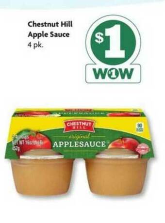 Family Dollar Chestnut Hill Apple Sauce offer
