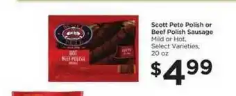 Food 4 Less Scott Pette Polish Or Beef Polish Sausage offer