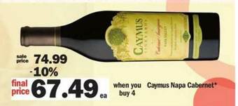 Meijer Caymus Napa Cabernet offer