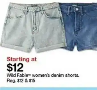 Target Wild Fable Women's Denim Shorts offer