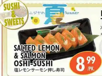 Nijiya Market Salted Elmon & Salmon Oshi-suhi offer