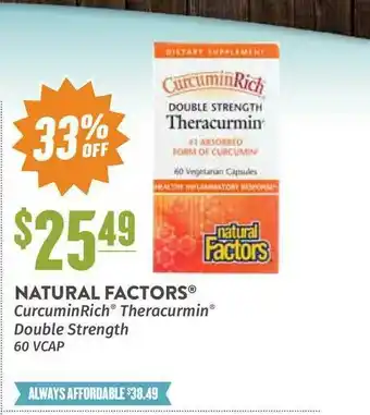 Natural Grocers Natural Factor Curcuminrich Theracurmin Double Strength 33% Off offer
