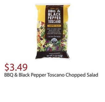 Trader Joe's Bbq & black pepper toscano chopped salad offer