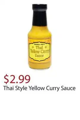 Trader Joe's Thai style yellow curry sauce offer