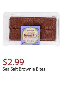 Trader Joe's Sea salt brownie bites offer