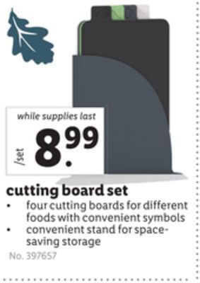 Lidl Cutting board set offer