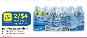 Lidl Purified water minis offer