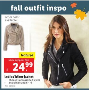 Lidl Ladies' biker jacket offer