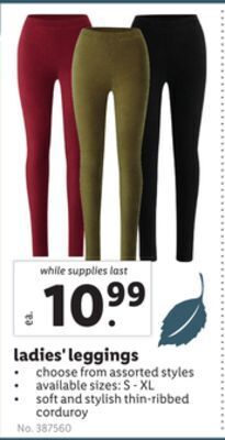 Lidl Ladies' leggings offer