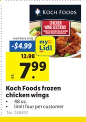 Lidl Koch foods frozen chicken wings offer