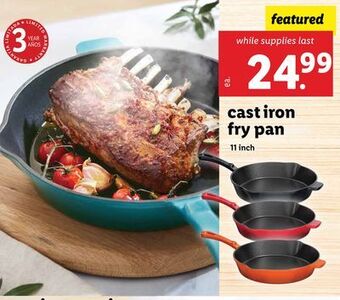 Lidl Cast iron fry pan offer