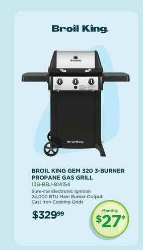 Broil King Gem 320 3-burner Propane Gas Grill