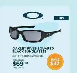 Curacao Oakley Fives Squared Black Sunglasses offer