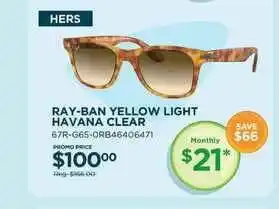 Ray-ban Yellow Light Havana Clear