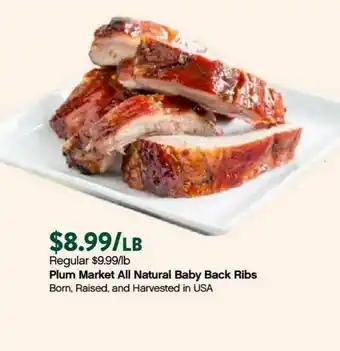 Plum Market Plum Market All Natural Baby Back Ribs offer