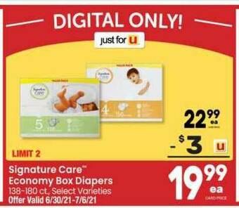 Randalls Signature Care Economy Box Diapers offer