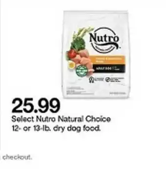 Target Select Nutru Natural Choice 12 Or 13-lb Dry Dog Food offer