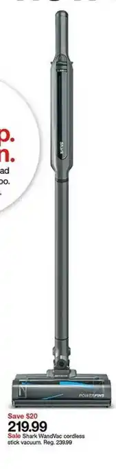 Target Shark Wand'vac Cordless Stick Vaccum offer