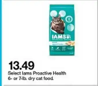 Target Select Lams Proactive Health Dry Cat Food offer