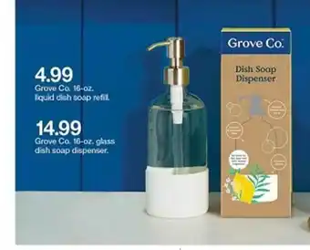 Target Grove Co. 16-oz Liquid Dish Soap Refil Grove Co. 16-oz Glass Dish Soap Dispenser offer