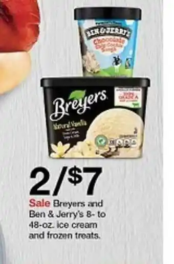 Target Ben & Jerry's 8- To 48-oz Ice Cream And Frozen Treats offer