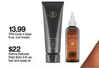 Target Tph Curls 4 Days 8.oz Crul Cream Sienna Naturals Daily Elixir 3-fl. Oz Hair And Scalp Oil offer