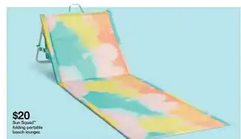 Target Sun Squad Folding Portable Beach Lounger offer