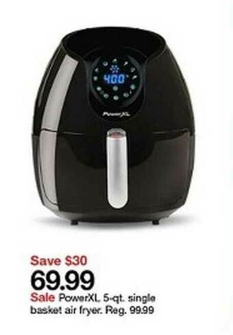Target Powerxl 5-qt Single Basket Air Fryer offer