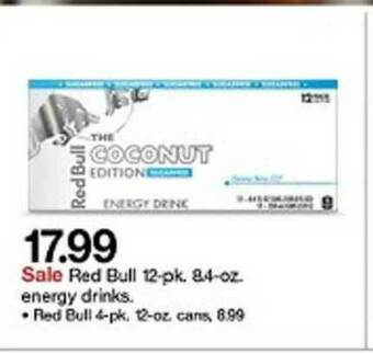Target Red Bull 12-pk Energy Drinks offer