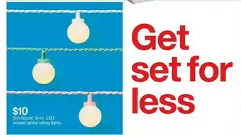 Target Sun Squad 10-ct Led Frosted Globe String Lights offer
