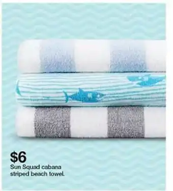 Target Sun Squad Cabana Striped Beach Towel offer