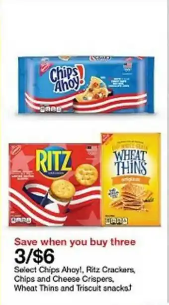 Target Select Chips Ahoy! Ritz Crakers Chips And Cheese Crispers offer