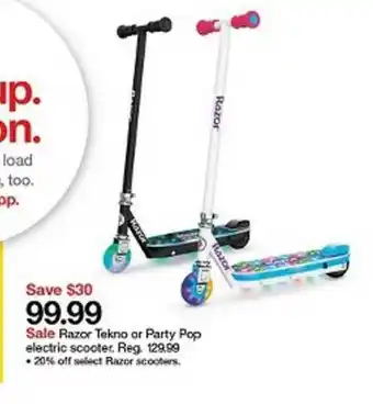 Target Razor Tekno Or Party Pop Electric Scooter offer