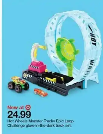 Target Hot Wheels Monster Trucks Epic Loop Challenge Glow-in-the-dark Track Set offer