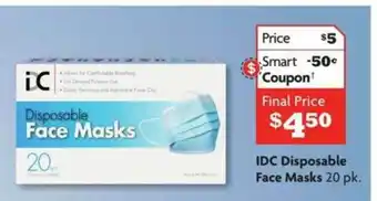 Family Dollar Idc Disposable Face Masks offer