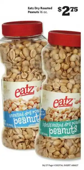 Family Dollar Eatz Dry Roasted Peanuts offer