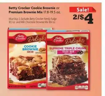 Family Dollar Betty Crocker Cookie Brownie Or Premium Brownie Mix offer