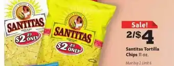Family Dollar Santitas Tortilla Chips offer