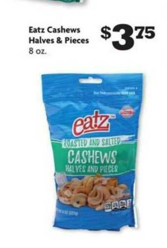 Family Dollar Eatz Cashews Halves & Pieces offer