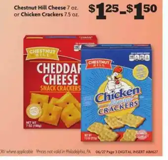 Family Dollar Chestnut Hill Cheese Or Chicken Crackers offer