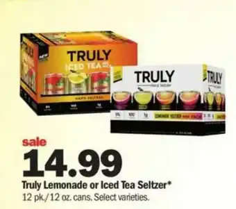 Meijer Truly Lemonade Or Iced Tea Seltzer offer
