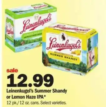 Meijer Leinenkugel's Summer Shandy Or Lemon Haze IPA offer