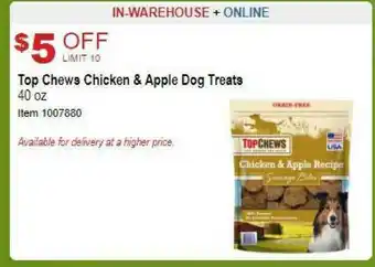 Costco Top Chew Chicken & Apple Dog Treats offer