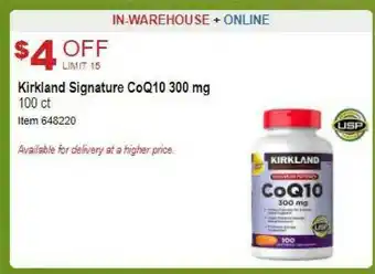 Costco Kirkland Signature Coq10 300 Mg offer