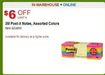 Costco 3m Post-it Notes, Assorted Colors offer