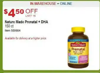 Costco Nature Made Prenatal + Dha offer